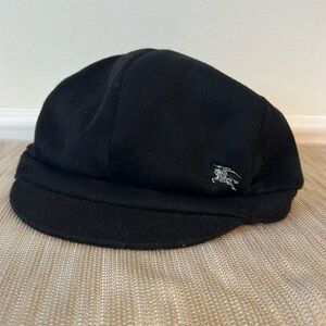Burberry vintage newsboy women’s hat Sz S 100% wool / interior 100% cotton BLK